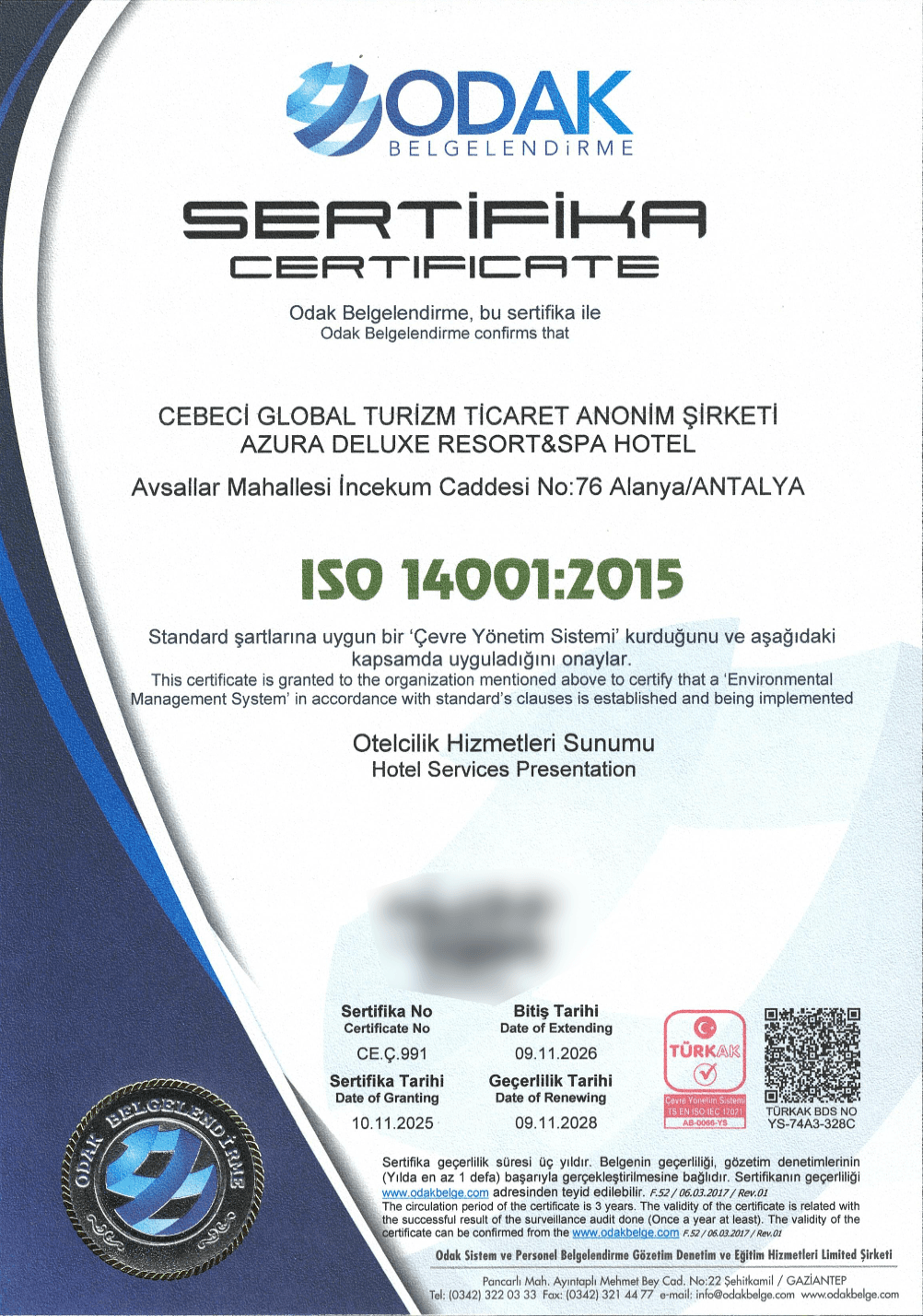 certificate