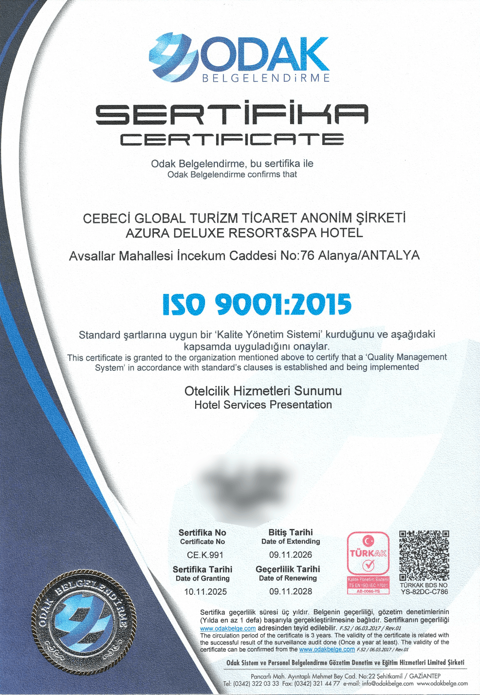 certificate